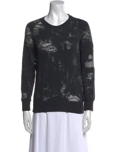 Pre-owned Iro Printed Crew Neck Sweater In Blue