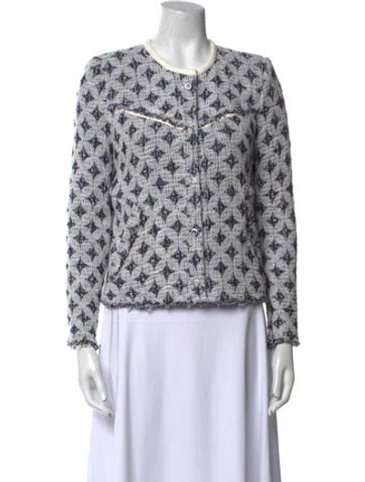 Pre-owned Iro Printed Crew Neck Sweater W/ Tags In Blue