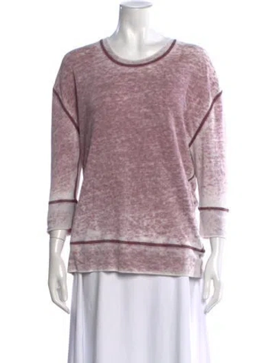 Pre-owned Iro Printed Crew Neck Sweatshirt In Burgundy