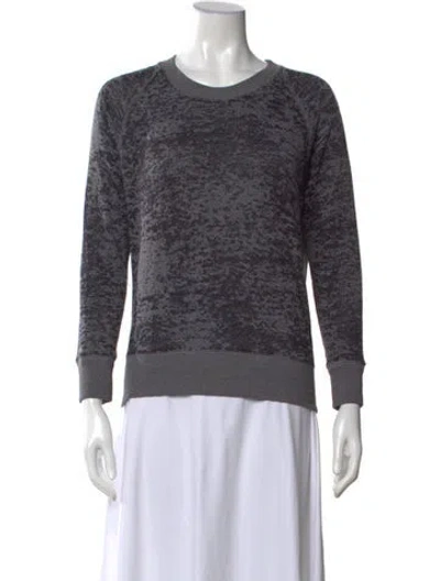 Pre-owned Iro Printed Crew Neck Sweatshirt In Gray