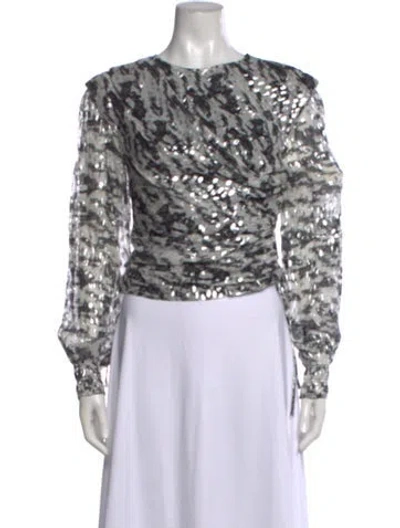 Pre-owned Iro Printed Crew Neck Top In Multi