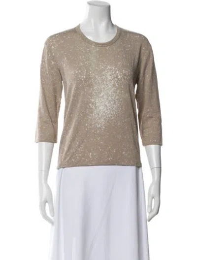Pre-owned Iro Printed Crew Neck Top In Neutral