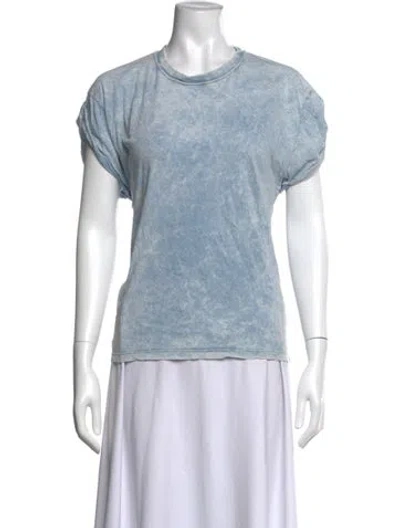 Pre-owned Iro Printed Crew Neck T-shirt In Blue