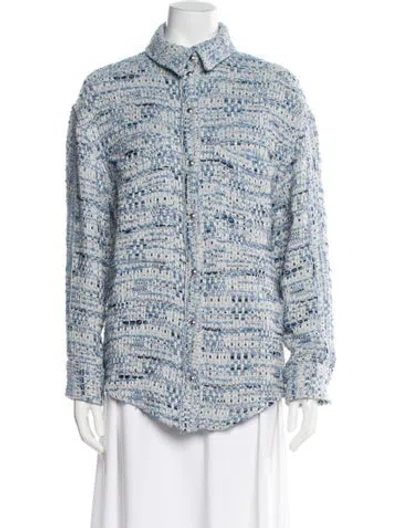 Pre-owned Iro Printed Denim Jacket In Blue