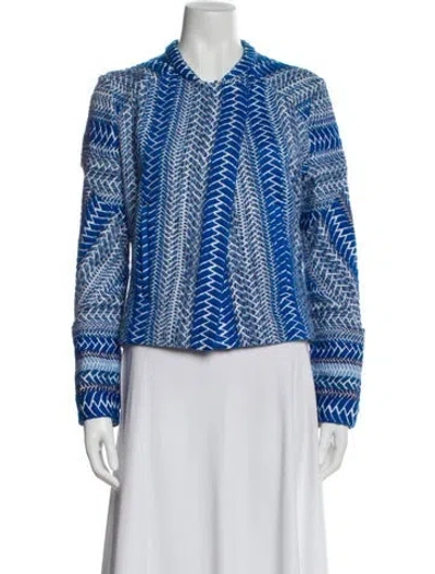 Pre-owned Iro Printed Evening Jacket In Blue