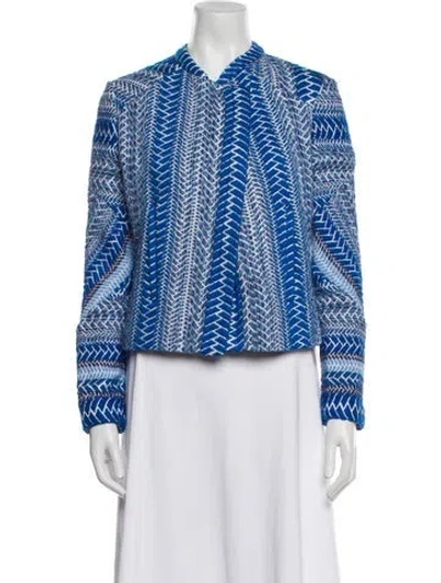 Pre-owned Iro Printed Evening Jacket In Blue