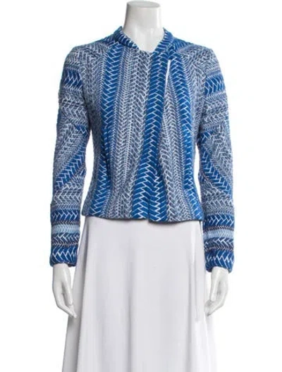 Pre-owned Iro Printed Evening Jacket In Blue