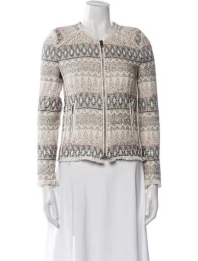 Pre-owned Iro Printed Evening Jacket In Neutral