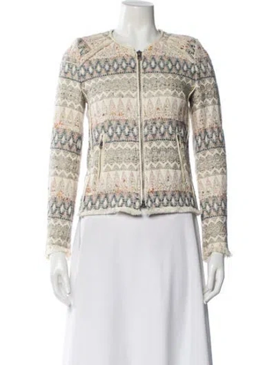 Pre-owned Iro Printed Evening Jacket In Neutral