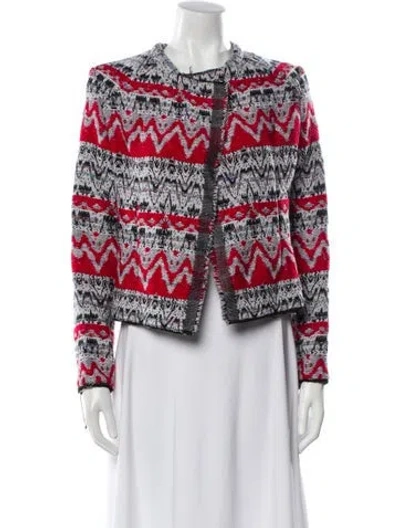 Pre-owned Iro Printed Evening Jacket In Red