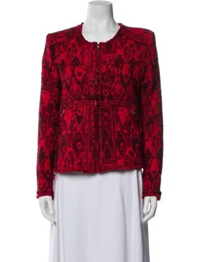 Pre-owned Iro Printed Evening Jacket In Red