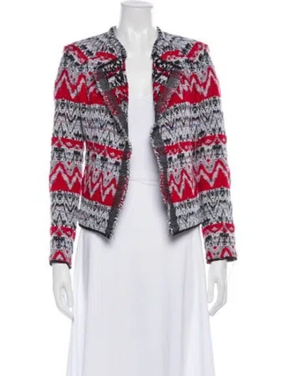 Pre-owned Iro Printed Evening Jacket W/ Tags In Red