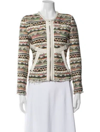 Pre-owned Iro Printed Evening Jacket In White