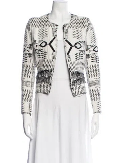Pre-owned Iro Printed Jacket In Black/white