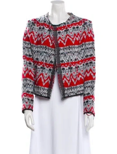 Pre-owned Iro Printed Jacket In Red