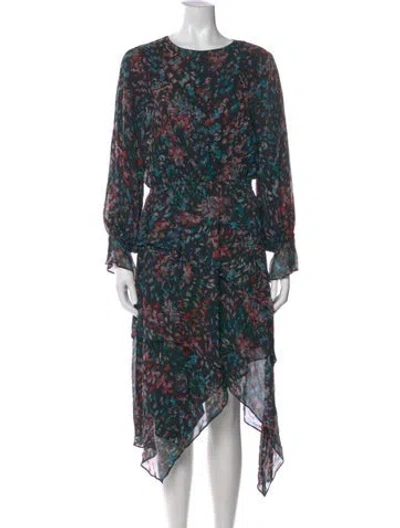 Pre-owned Iro Printed Knee-length Dress In Black