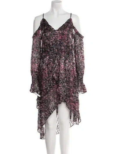 Pre-owned Iro Printed Knee-length Dress In Pink