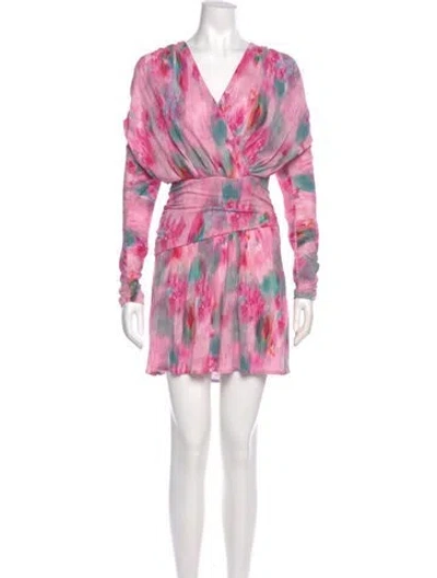 Pre-owned Iro Printed Knee-length Dress In Pink