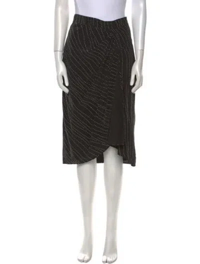 Pre-owned Iro Printed Knee-length Skirt In Black