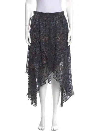 Pre-owned Iro Printed Knee-length Skirt In Blue