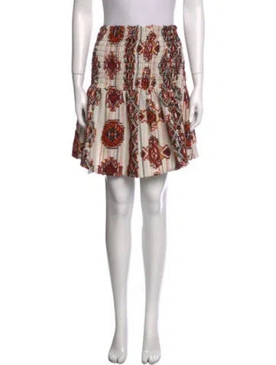 Pre-owned Iro Printed Knee-length Skirt In White