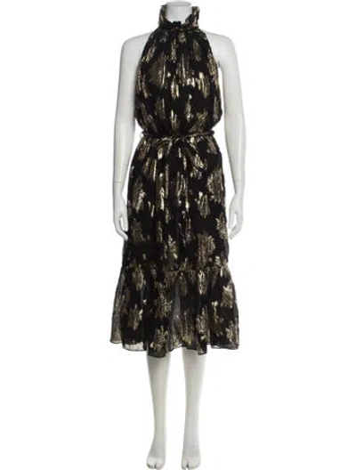 Pre-owned Iro Printed Long Dress In Black