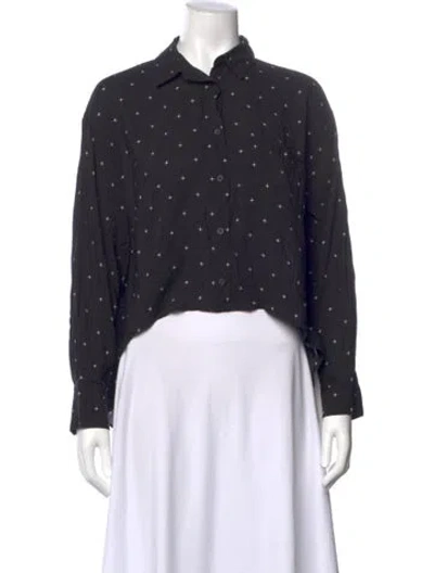 Pre-owned Iro Printed Long Sleeve Button-up Top In Multi