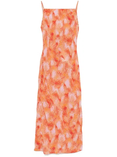 Iro Printed Maxi Dress In Orange