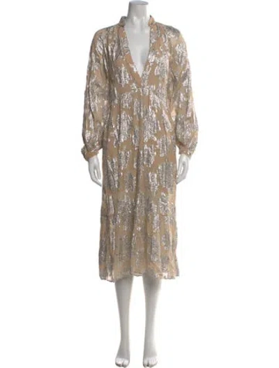 Pre-owned Iro Printed Midi Length Dress