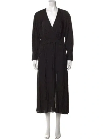 Pre-owned Iro Printed Midi Length Dress In Black