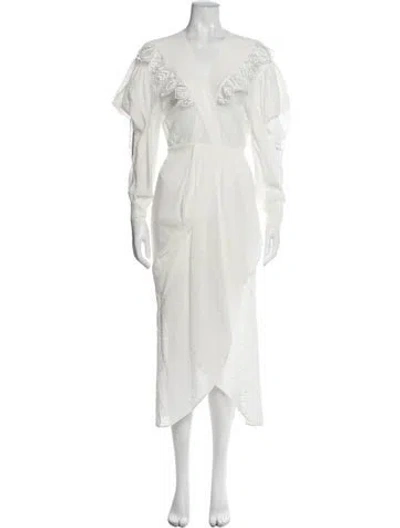 Pre-owned Iro Printed Midi Length Dress In Neutral