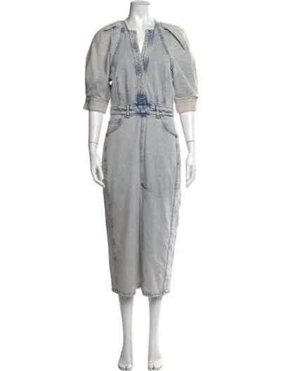 Pre-owned Iro Printed Midi Length Dress In Pink