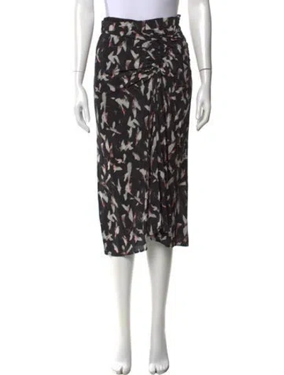 Pre-owned Iro Printed Midi Length Skirt In Black
