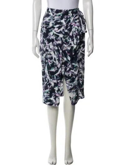 Pre-owned Iro Printed Midi Length Skirt In Blue