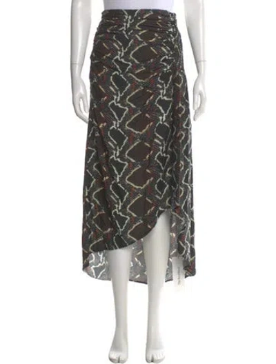 Pre-owned Iro Printed Midi Length Skirt In Multi
