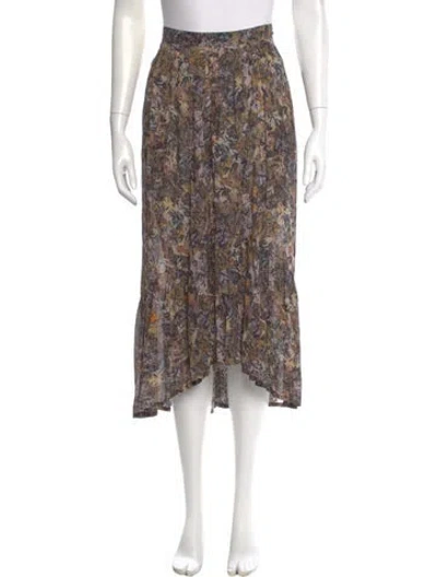 Pre-owned Iro Printed Midi Length Skirt In Neutral