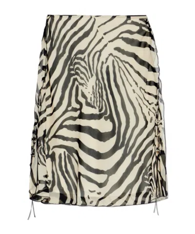 Iro Printed Midi Skirt In Brown