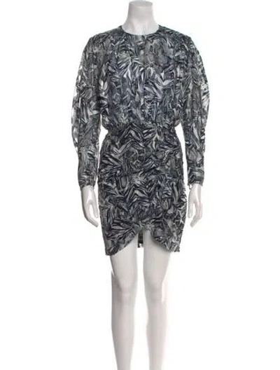 Pre-owned Iro Printed Mini Dress In Black