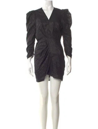 Pre-owned Iro Printed Mini Dress In Black