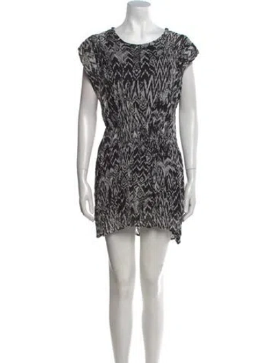 Pre-owned Iro Printed Mini Dress In Black