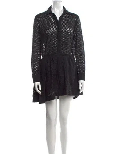 Pre-owned Iro Printed Mini Dress In Black