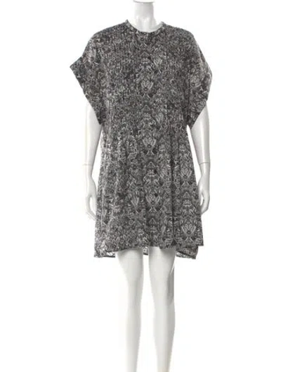 Pre-owned Iro Printed Mini Dress In Black