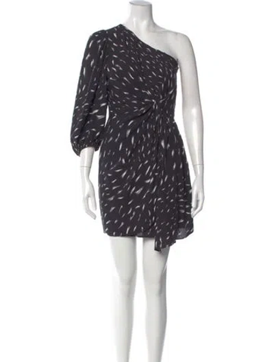 Pre-owned Iro Printed Mini Dress In Black