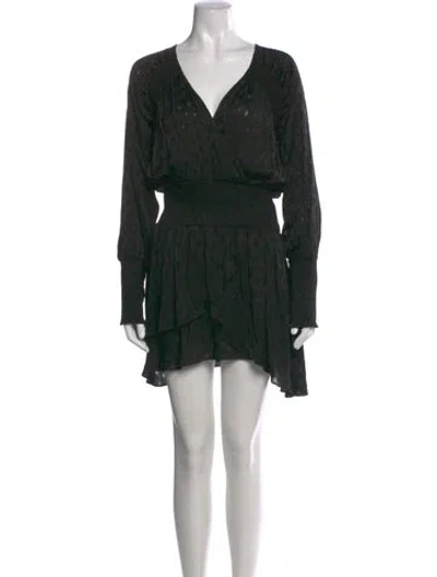 Pre-owned Iro Printed Mini Dress In Black