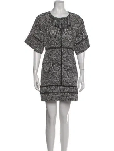 Pre-owned Iro Printed Mini Dress In Black