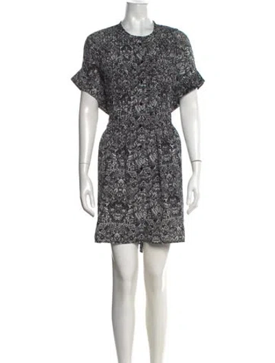 Pre-owned Iro Printed Mini Dress In Black
