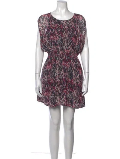 Pre-owned Iro Printed Mini Dress In Black