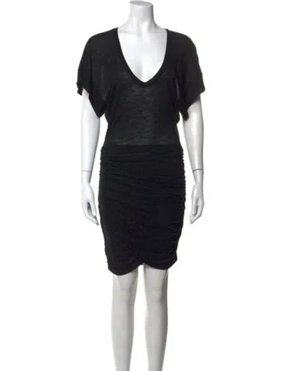 Pre-owned Iro Printed Mini Dress In Black
