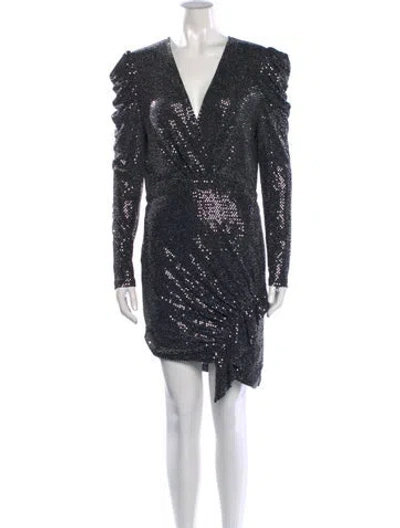 Pre-owned Iro Printed Mini Dress In Black