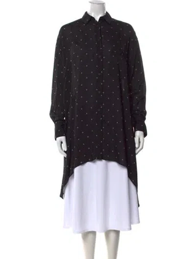 Pre-owned Iro Printed Mini Dress In Black